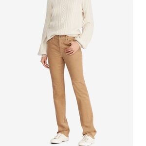 Lauren Ralph Lauren tan corduroy camel straight legged pants Sz 4 cotton spandex